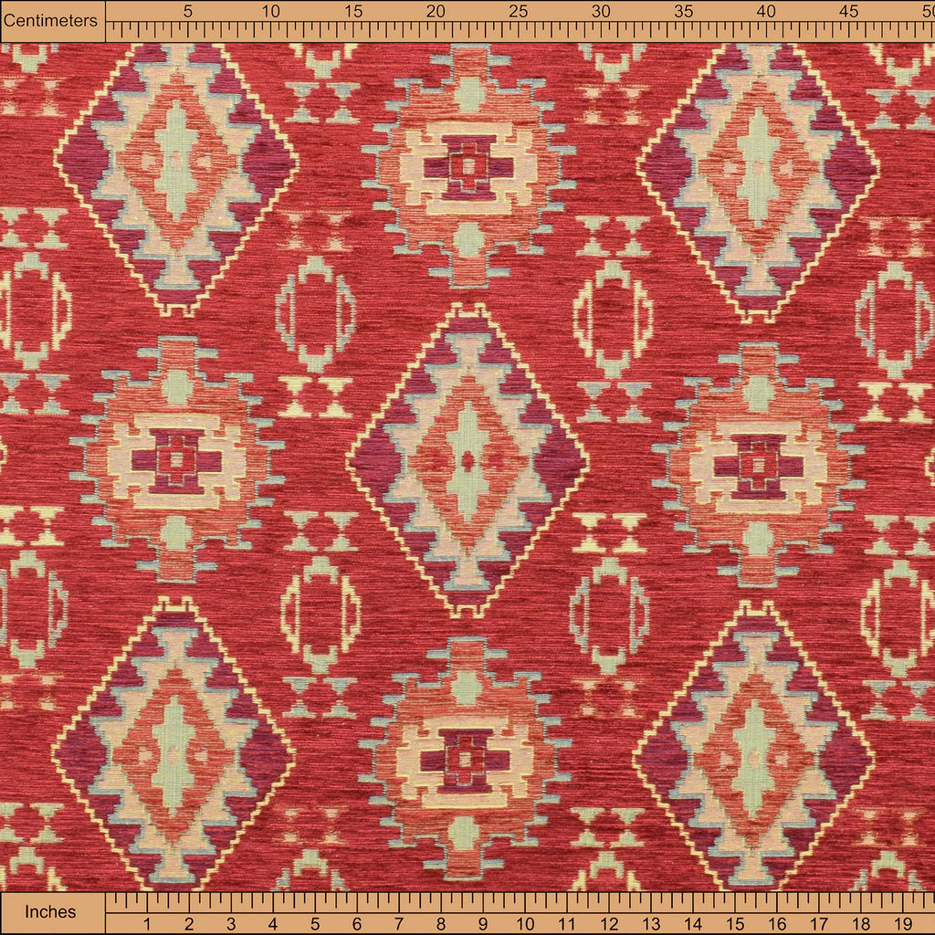 Kilim Pattern Upholstery Fabric Kilim Bohemian Boho Tapestry Tribal Southwestern Turkish Persian Moroccan Mexican