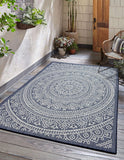 Outdoor Indoor Area Rug, Weather Resistant, Easy to Clean, Stain Resistant Floor Mat for Dining Room