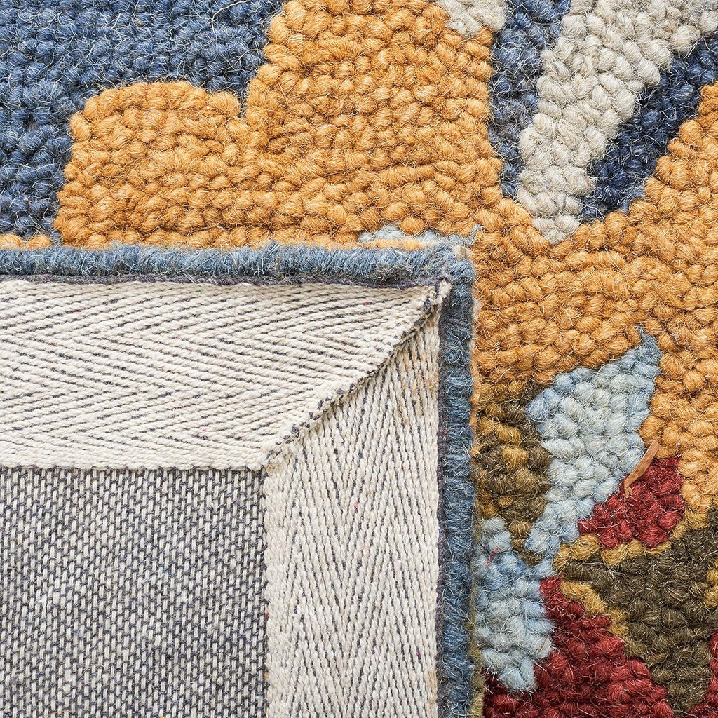 Blossom Area Rug - 9' x 12', Navy & Multi, Handmade Wool