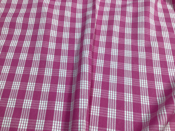 Pink Palaka Hawaiian Print Fabric by The Yard