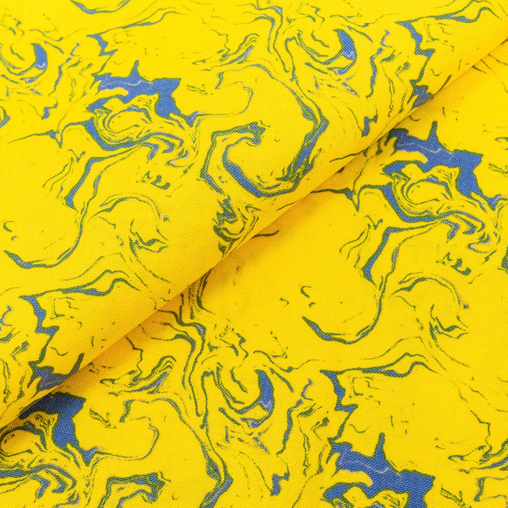 Fabrics, 100% Cotton Print, 44 Inch Wide, Quilt and Craft Fabric for Sewing, Yellow Blue Blender, Cut by the Yard