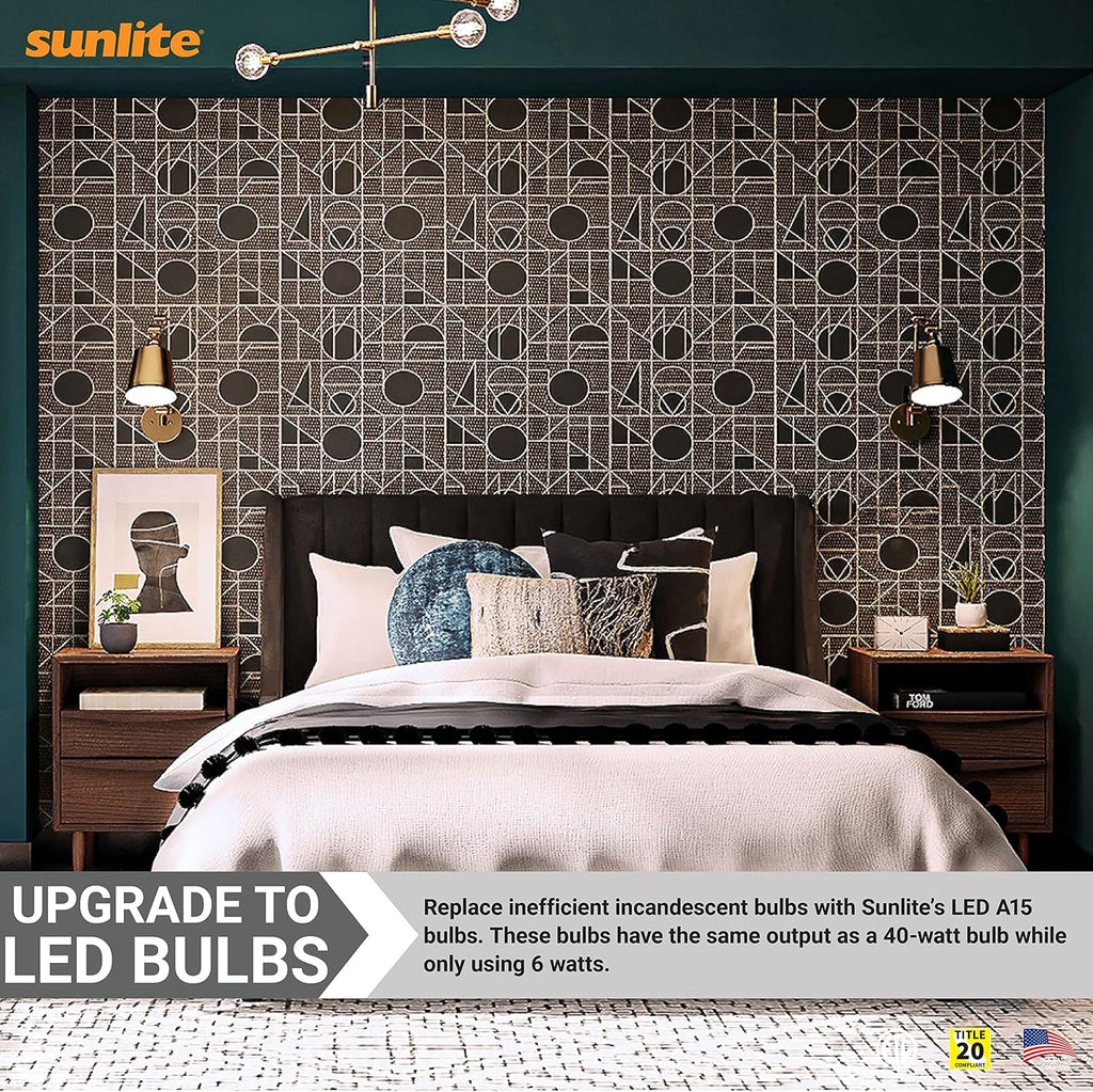 LED A15 Appliance Clear Light Bulb, 6 Watts (40W Equivalent), 450 Lumens, Medium Base (E26), 90 CRI, Dimmable, ETL