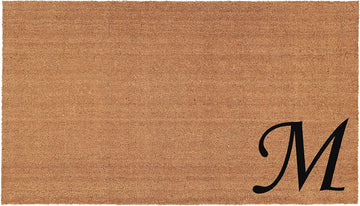 Home & More 153622436M Urban Chic Monogram Doormat (Letter M), Black/Natural, 24" x 36"