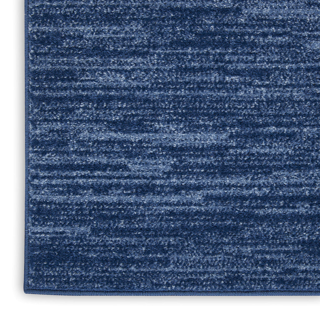 Essentials Navy Blue 2'2" x 10' Area Rug - Easy Clean, Non Shedding, Bed Room, Living Room, Dining Room, Kitchen