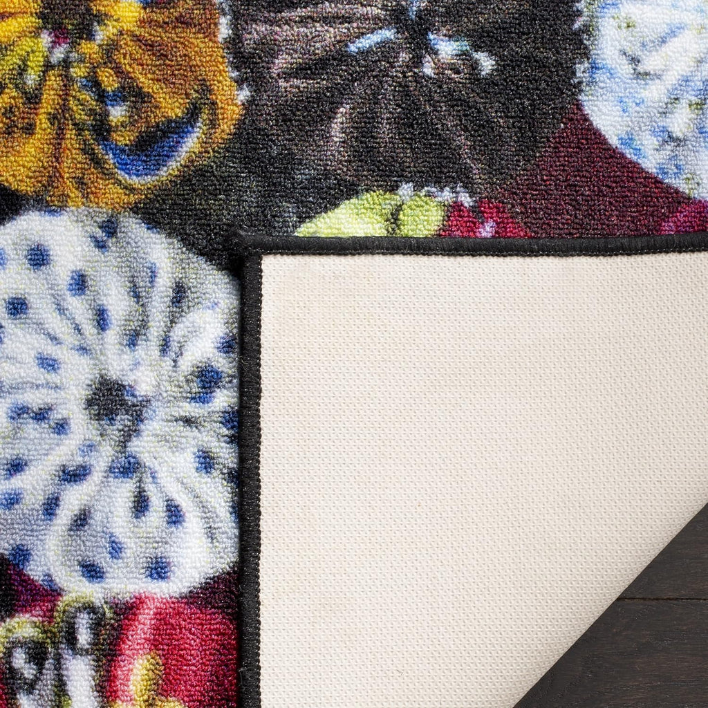 Aztec Collection Area Rug, Red & Multi, Boho Abstract Design, Non-Shedding & Easy Care, Ideal for High