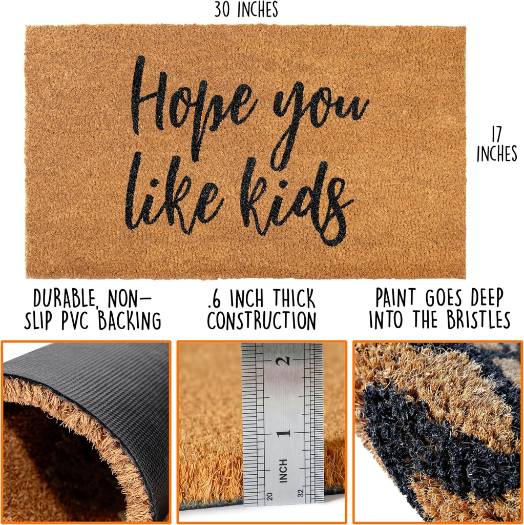 Hope You Like Kids Doormat 30x17 Inch, Funny Door Mat Outdoor, Funny Welcome Mat for Front Door | Funny Home Decor