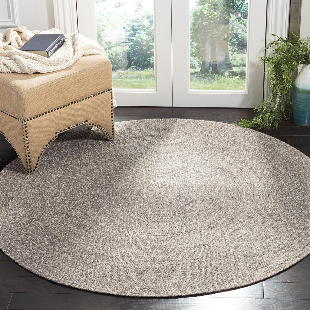Braided Cotton Oval Rug, Farmhouse Ivory & Beige BRD256B