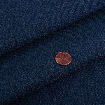 55" Wide Heavyweight Solid Faux Linen Upholstery Drapery Fabric Perry Navy, 5 Yards