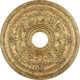 Ceiling Medallion, Hand Applied Vintage Gold Leaf with Gilded Accents, 22.k"Dx1.5"H