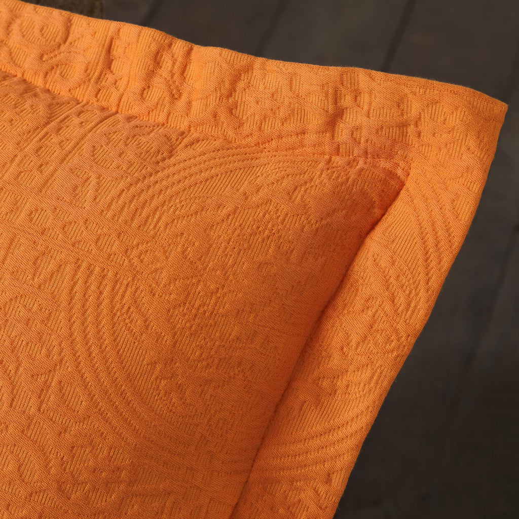 Cotton Bedspread, Jacquard Woven Matelasse Bedding, Full, Mandarin