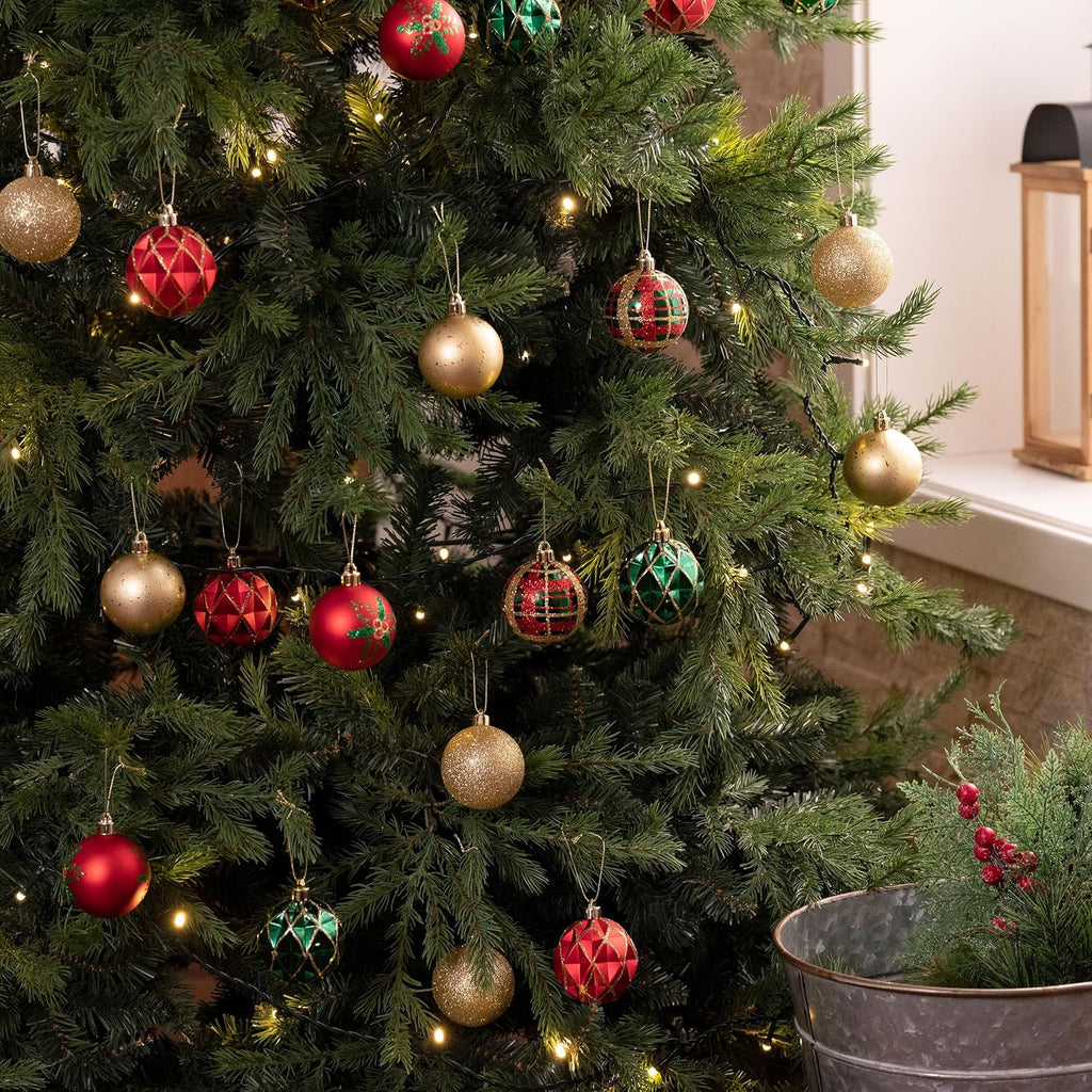 Christmas Tree Decorations Ball Ornaments 2.36 Inches - Set of 30
