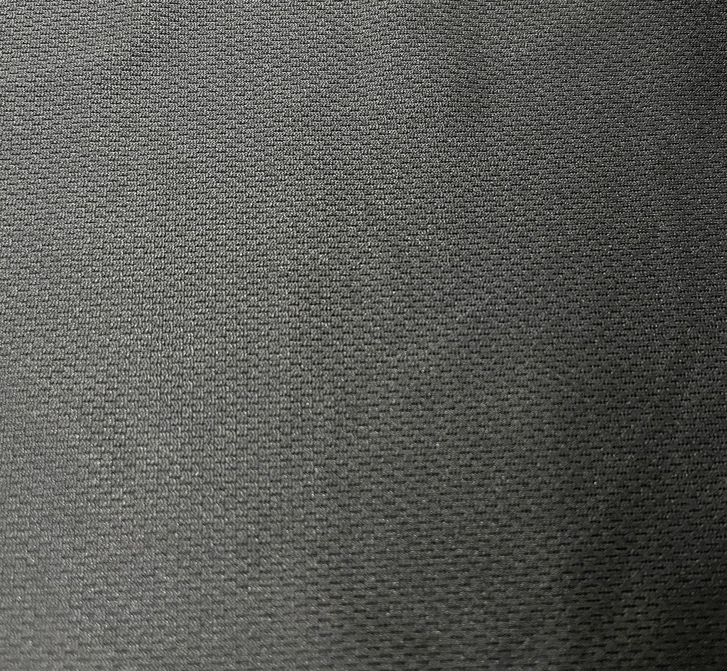Birdseye/Mock Mesh/Flat Back/Eyelet Mesh/Pique Sports Athletic Knit Fabric 100% Polyester by The Yard (Black, 60 Yard
