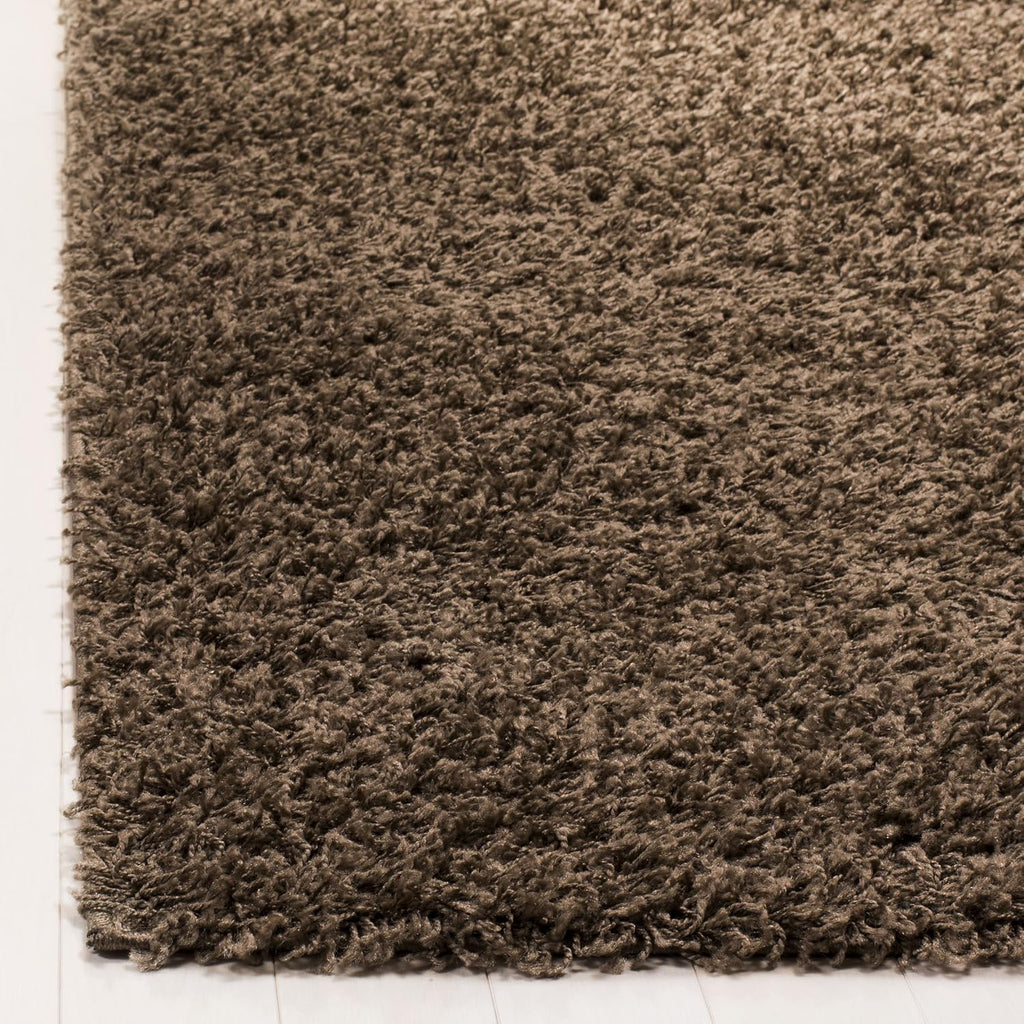 Athens Shag Collection Area Rug - 6'7" Square, Taupe, Non-Shedding & Easy to Clean, Ideal, Dining Space (SGA119T)
