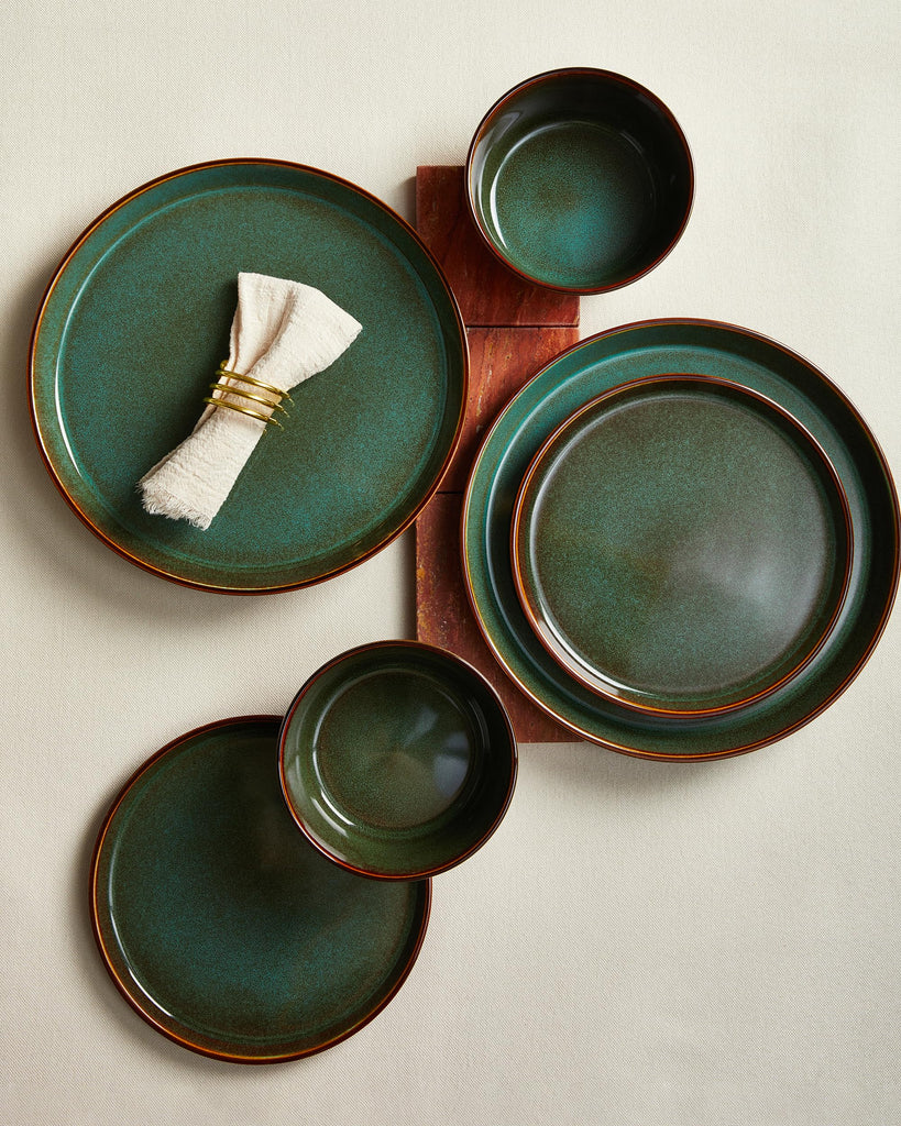 Ceramic Plates and Bowls Sets for 6, 18pcs Dinnerware Sets, Dish Set