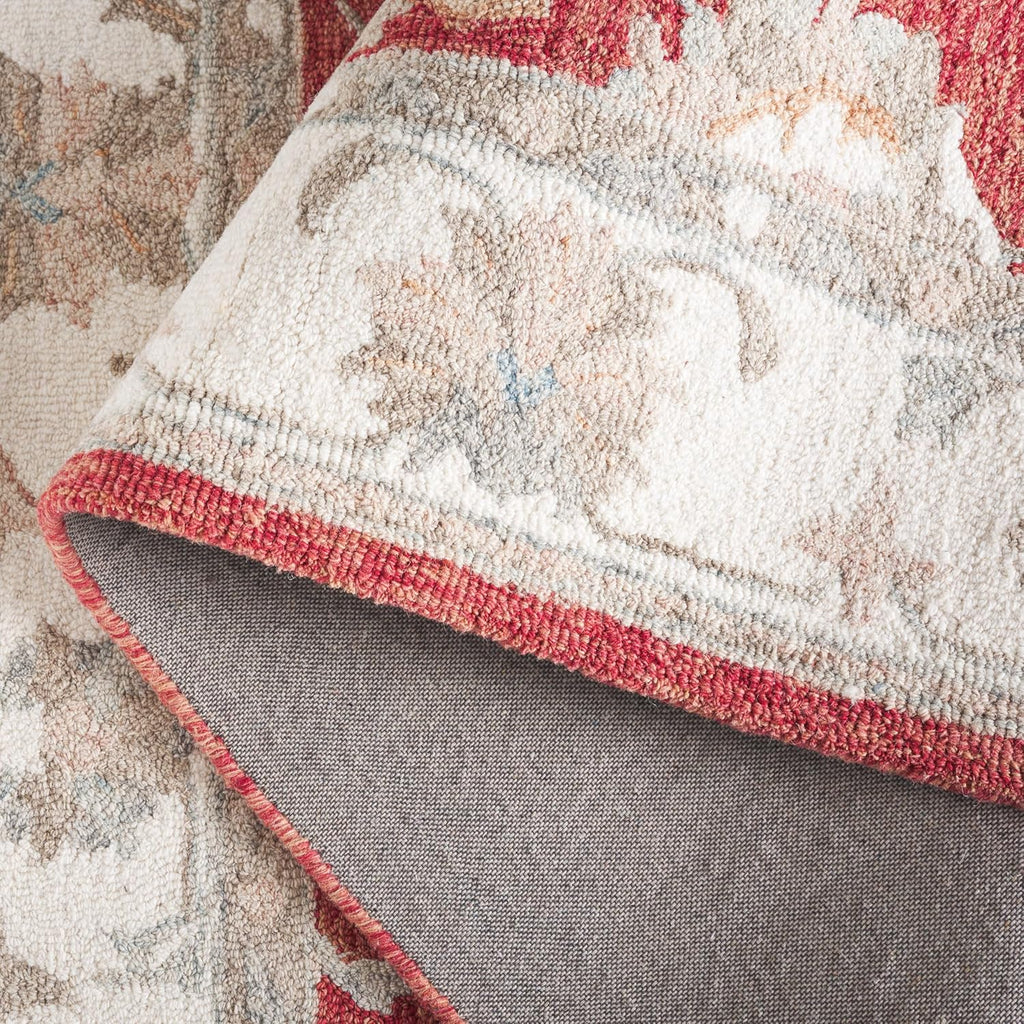 Area Rug 8x10 - Heritage - Large - Red & Ivory, Handmade Wool