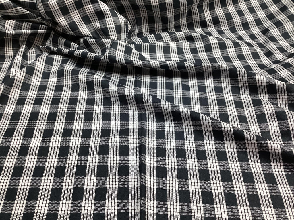 Black Palaka Hawaiian Print Fabric by The Yard