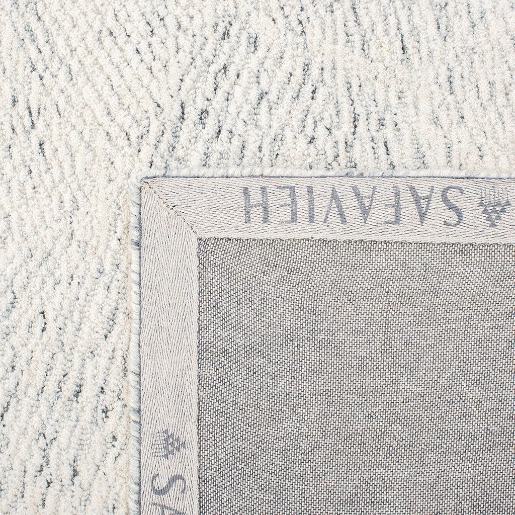 Metro Area Rug - 10' x 14', Dark Grey & Ivory, Handmade Wool