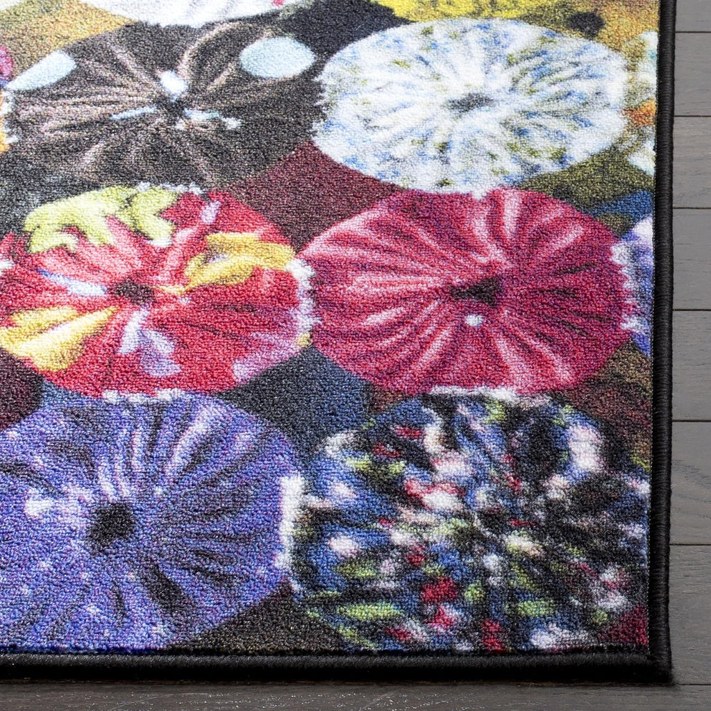 Aztec Collection Area Rug, Red & Multi, Boho Abstract Design, Non-Shedding & Easy Care, Ideal for High