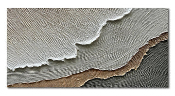 30x60 Inch Large Thick Texture Abstract Oil Painting Hand-Painted Beach Wave Landscape Oil Painting Family Wall