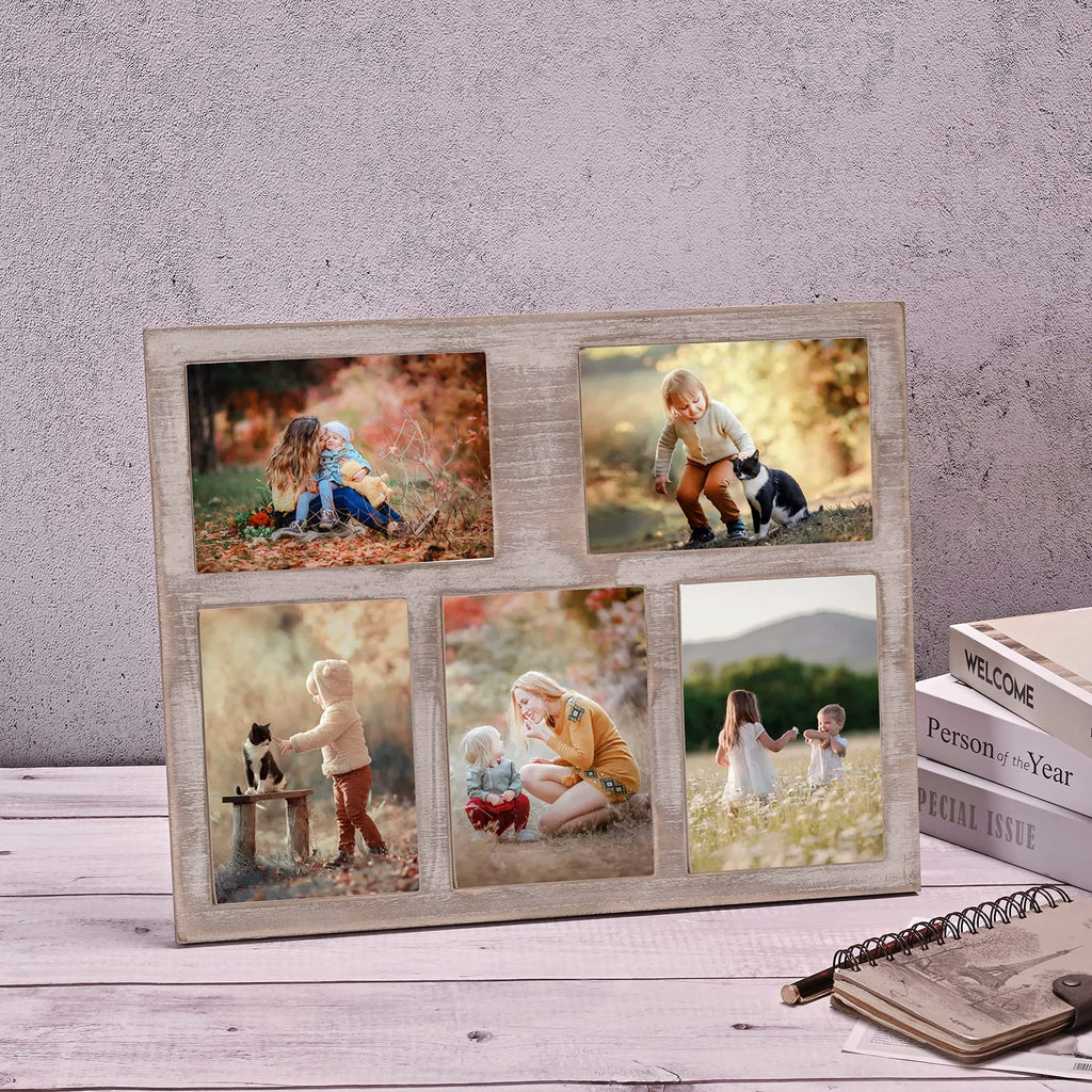 Farmhouse Picture Frame 5X7 Rustic Photos Frame Opening