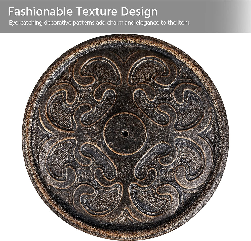 22lbs Heavy Duty Round Antiqued Umbrella Base All Weather Umbrella Stand for Outoor Patio - Bronze