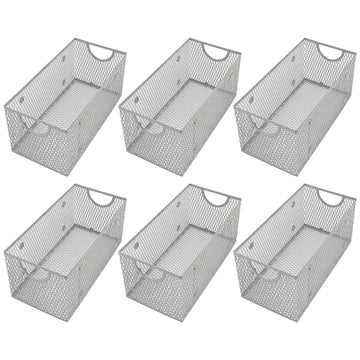 Wire Mesh Storage Basket Organizer for CD and DVDs - 6 Pack