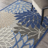 Home Aloha 5'3" x 7'5" Fabric Indoor/Outdoor Rug in Blue/Multi-Color