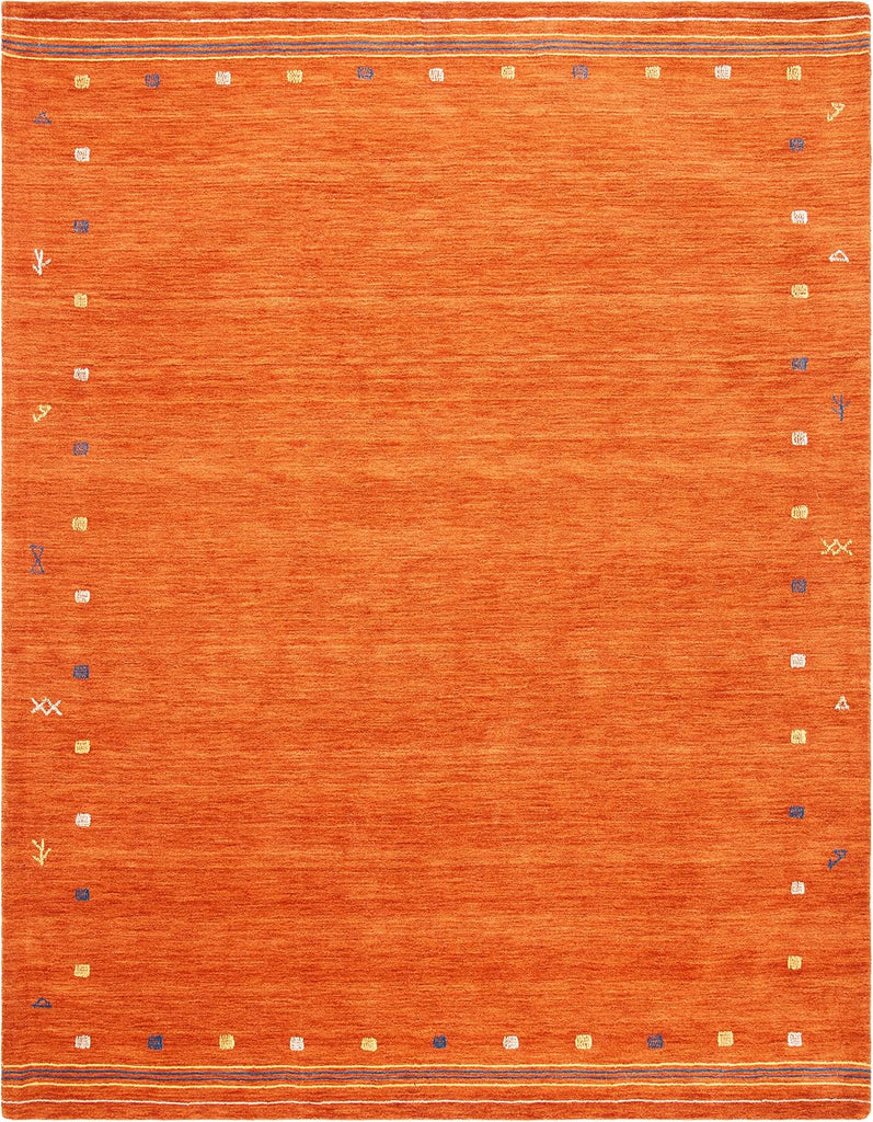 Himalaya Area Rug - 9' x 12', Rust, Handmade Boho Tribal Wool