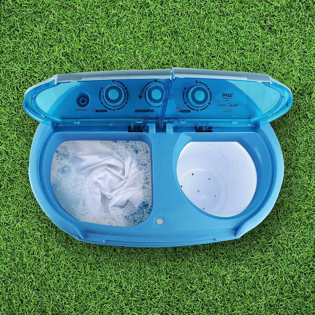 Portable Washing Machine - Twin Tub 11Lbs Capacity, Compact Mini Laundry Washer (7.7 Lbs) & Spinner (3.3 Lbs) with Timer Control - Perfect for Home, Apartment, Camping, RVs and Dorms (Grey)