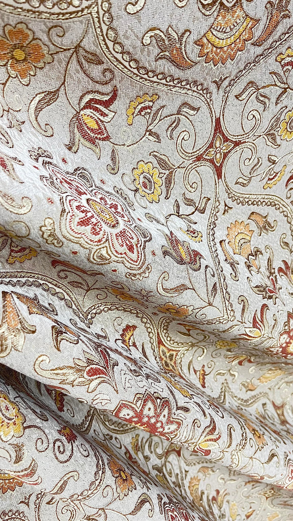 Moroccan Ornate Design Luxurious Classic Fabric for Upholstery, Window Treatments, Craft Projects - Width 54 inches