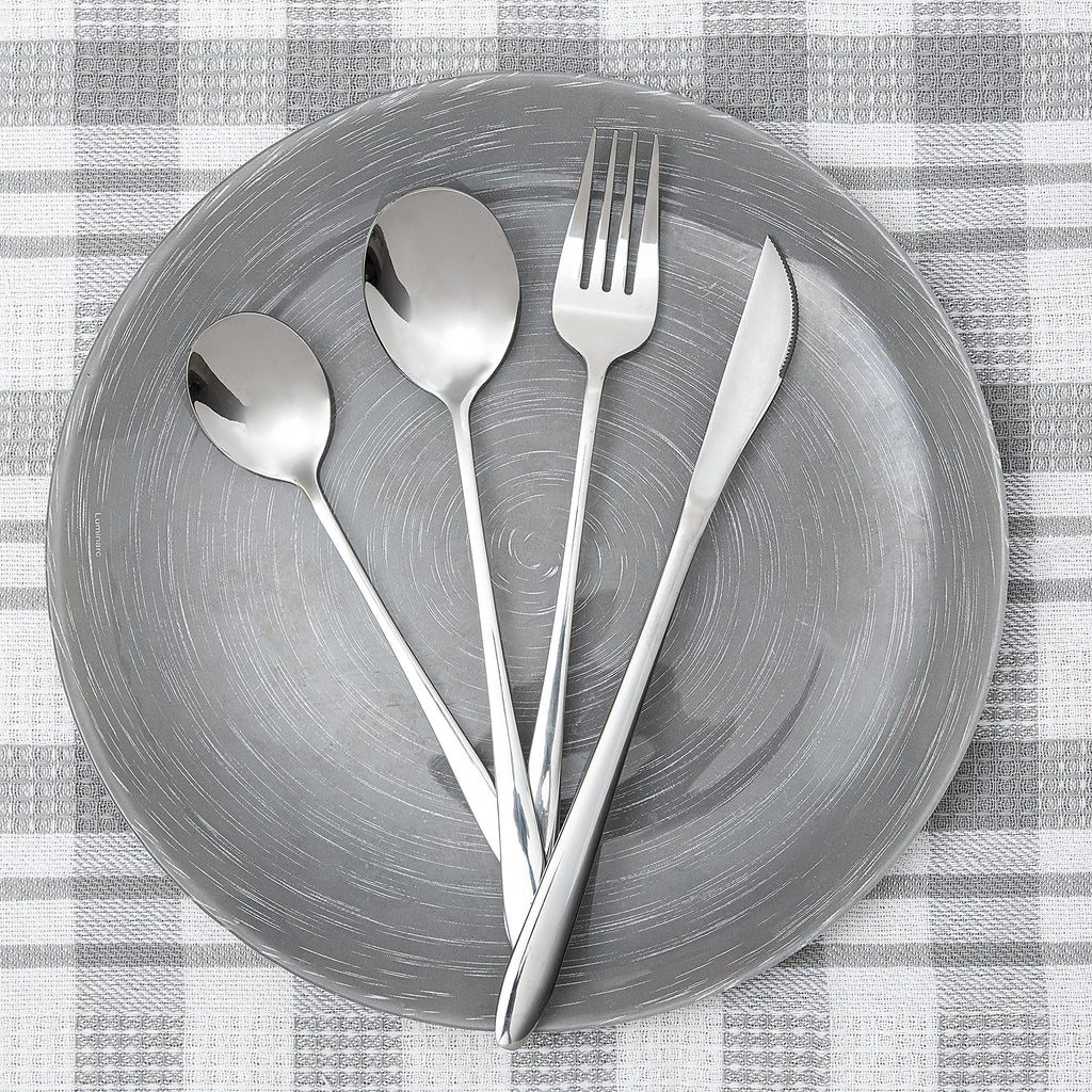 24 pcs Silverware Set For 6, Stainless Steel Flatware Set, Utensils Set Mirror Polished Includes Fork Spoon Knife &