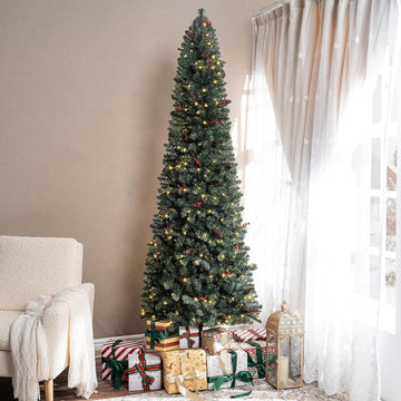 Pencil Christmas Tree with Lights