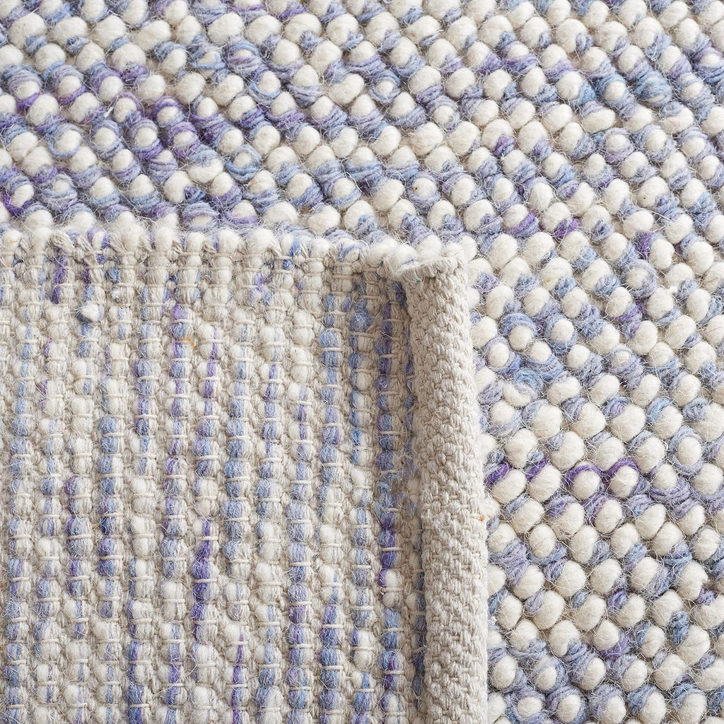 Area Rug 8x10 - Natura - Large - Blue & Ivory, Handmade Wool