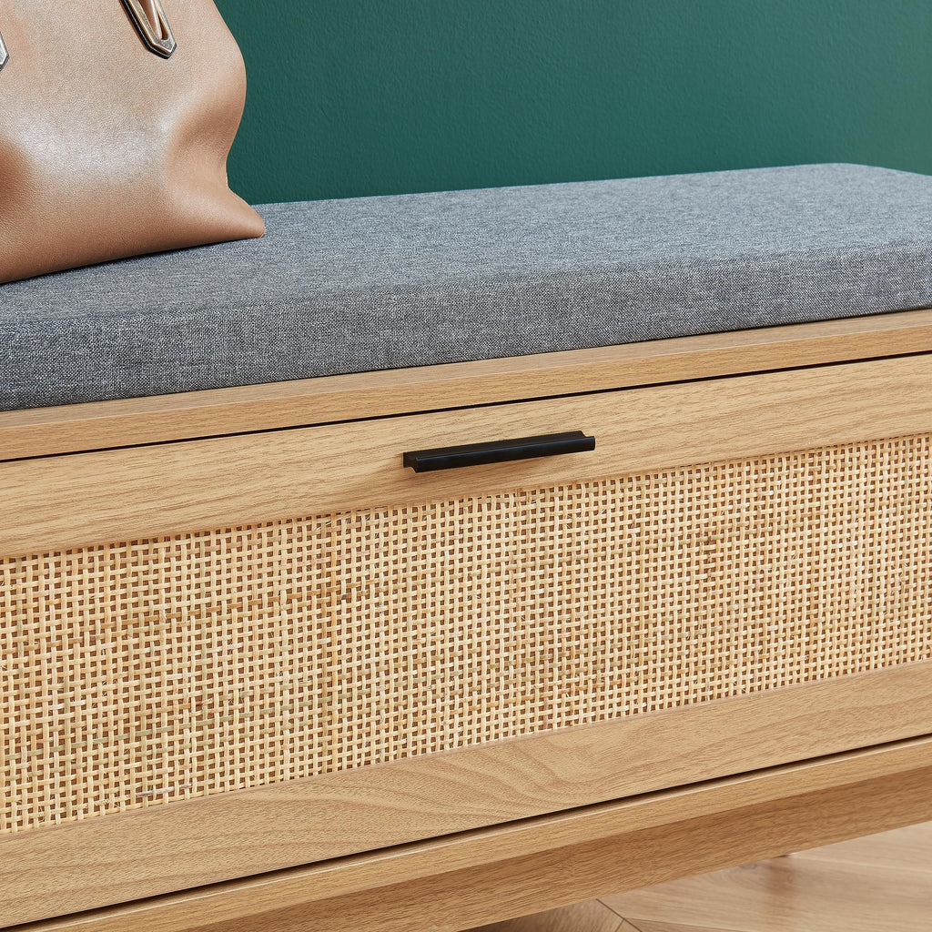 Amana Caning Rattan Shoe Bench 100 cm