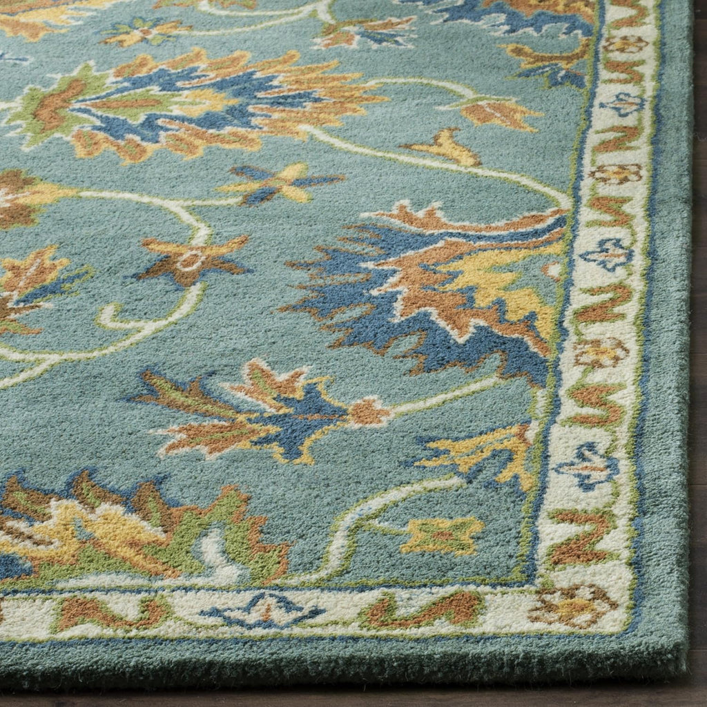 Area Rug 8x10 - Heritage - Large - Light Blue, Handmade Wool, Traditional Oriental Design