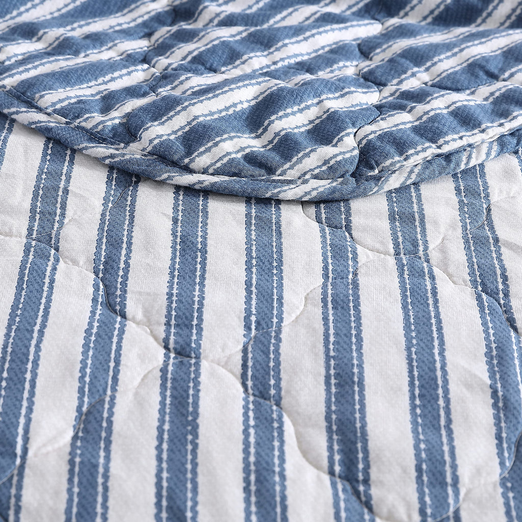 Quilt Set with Shams, Cotton, Reversible