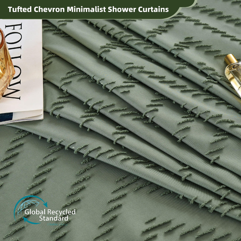 Sage Green Shower Curtain Boho Shower Curtain