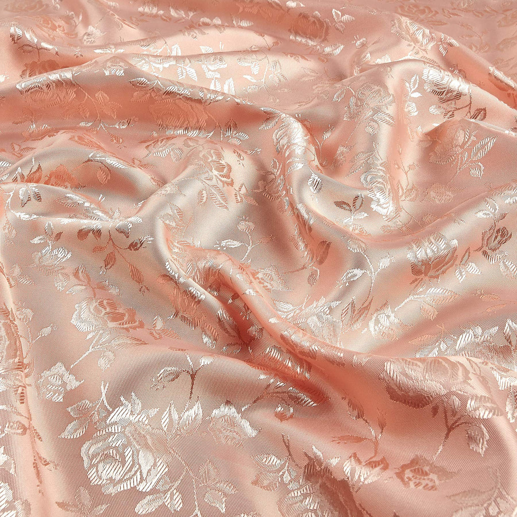 Satin Jacquard Blush, Fabric by the Yard
