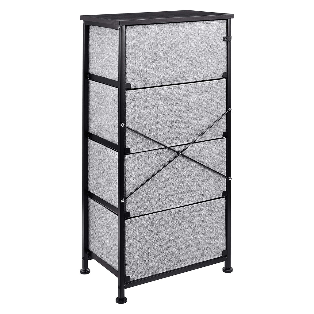 Fabric 4-Drawer Storage Organizer Unit Closet, Black