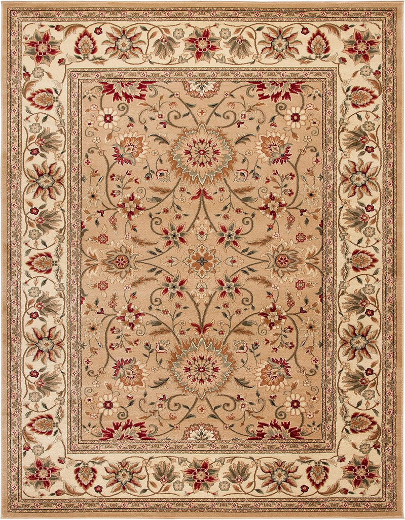 Lyndhurst Area Rug - 10' x 14', Beige & Ivory, Traditional Oriental Design, Non-Shedding & Easy Care