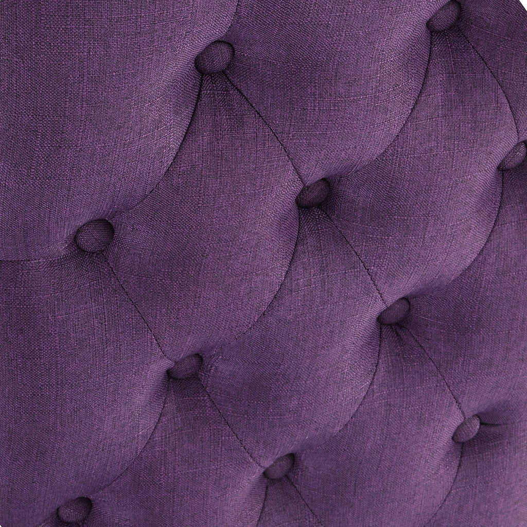 Leviton Solid Wood Tufted Parsons, Set of 2, Purple