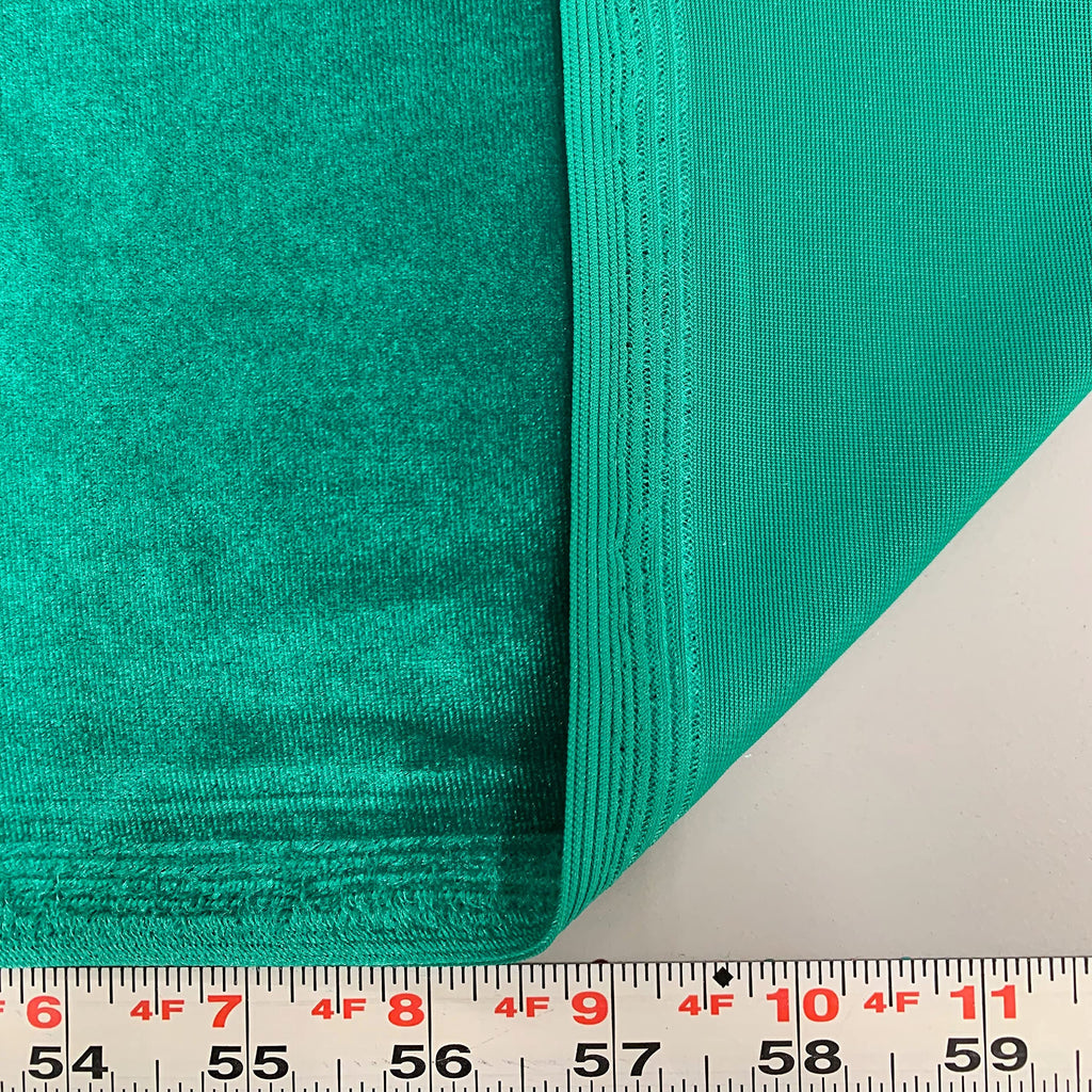 Princess Jade Green Polyester Spandex Stretch Velvet Fabric - Yard - 10001