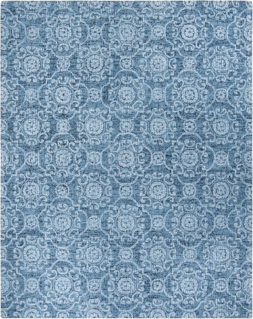 Area Rug 8x10 - Abstract - Large - Blue, Handmade Wool
