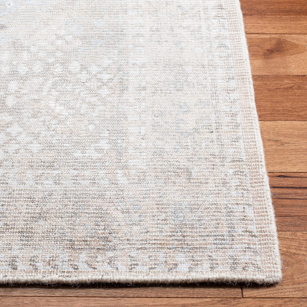 Area Rug 8x10 - Restoration Vintage - Large - Beige & Sand, Handmade Wool & Viscose