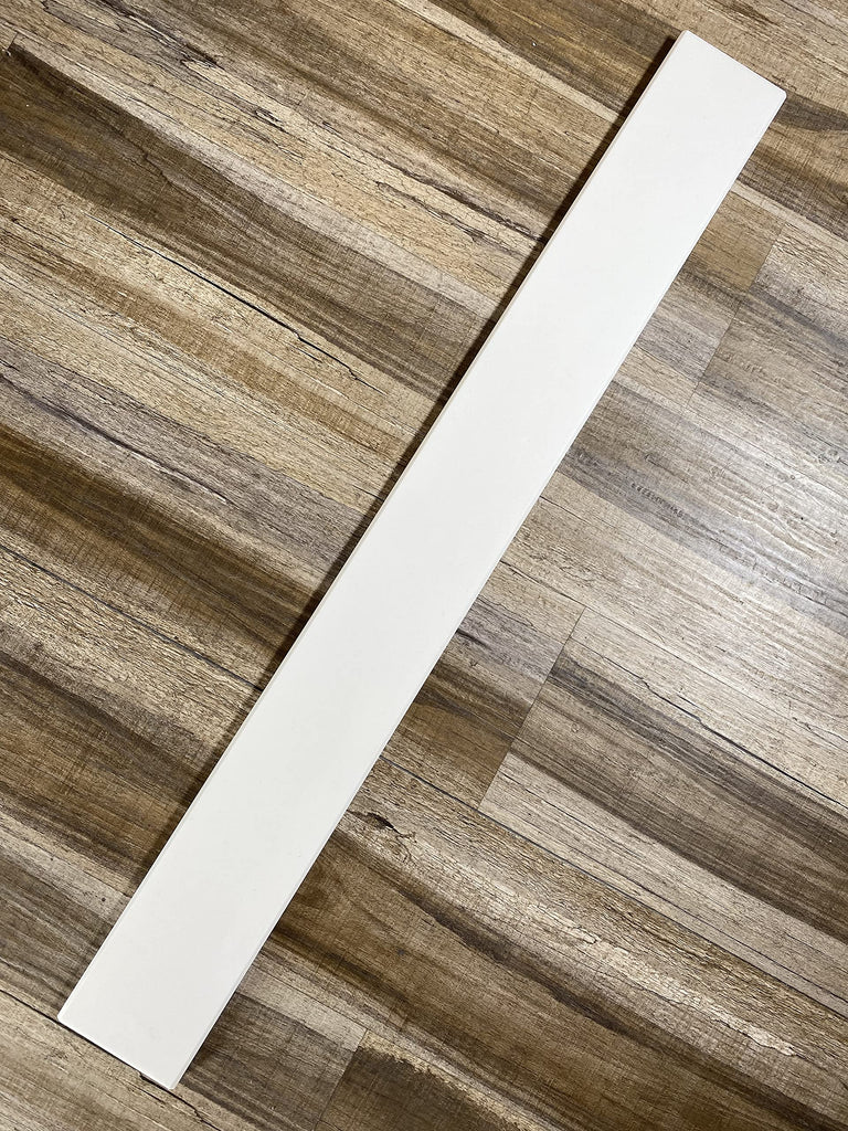 Solid White Engineered Marble Doorway Floor Threshold Saddle Polished, for Shower Curb, Bathroom Vanity Backsplash