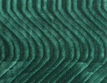 Wave Swirl Flocking Velvet Upholstery Fabric 60" 19 Color Sold by The Yard (Green)