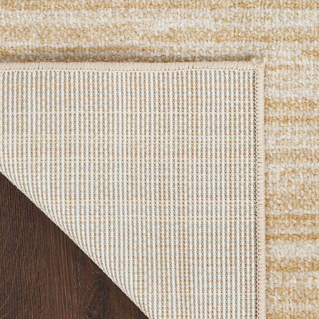 Essentials Ivory Gold 2' x 6' Area Rug - Easy Clean, Non Shedding, Bed Room, Living Room, Dining Room, Kitchen