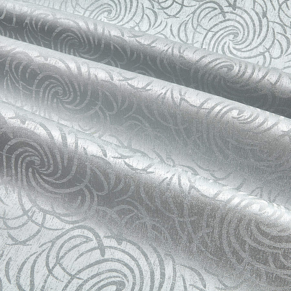 Swirl Vinyl Silver, Fabric by the Yard