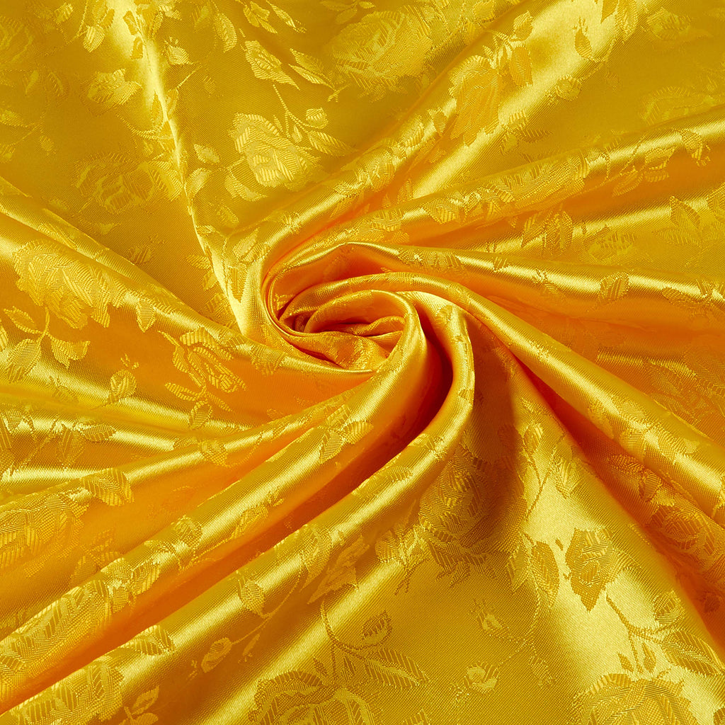 Rose Satin Yellow, Fabric by the Yard