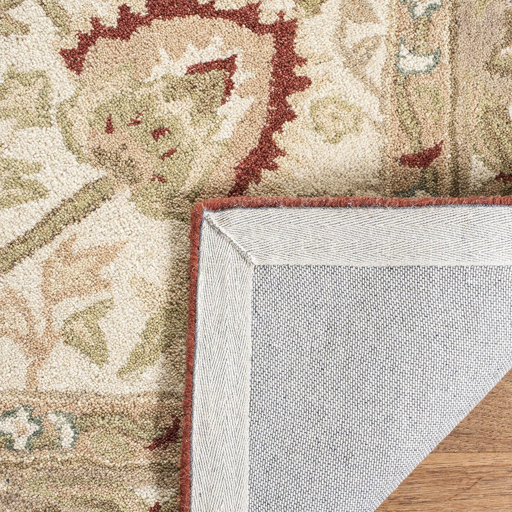 Anatolia Area Rug - 9' x 12', Beige & Rust, Handmade Traditional Oriental Wool